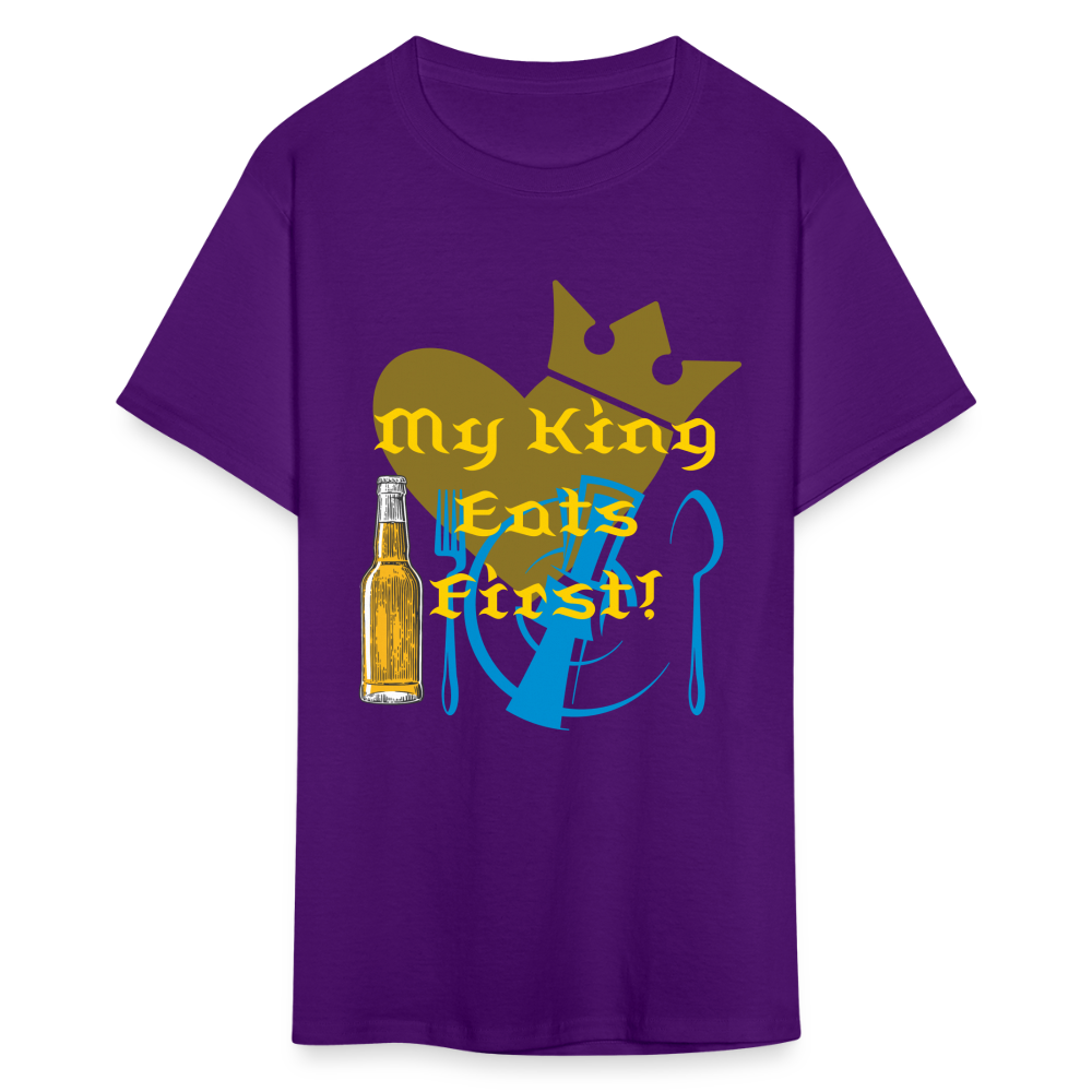 My King Eats First T-Shirt - purple