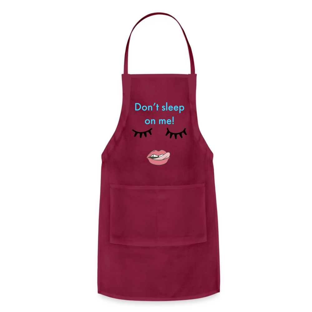Don't Sleep Adjustable Apron - burgundy