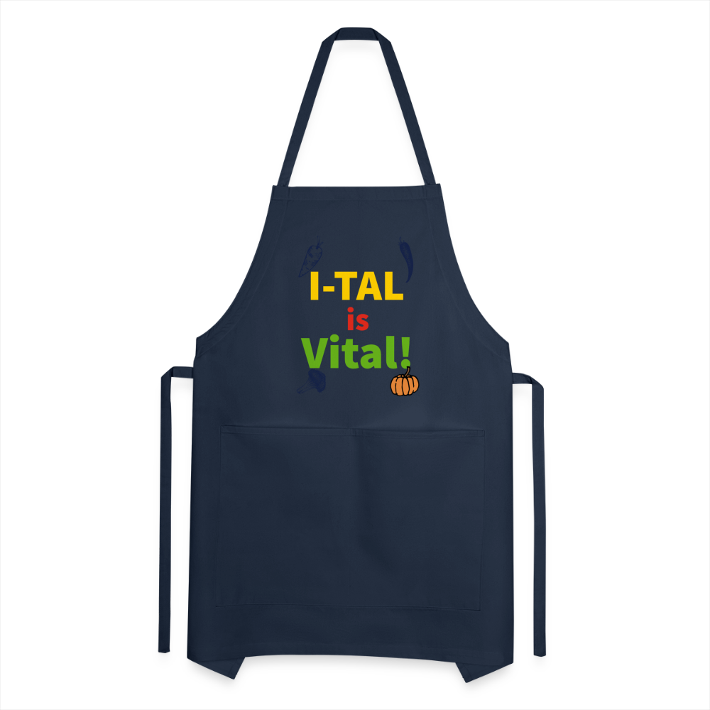 I-tal Is Vital Adjustable Apron - navy