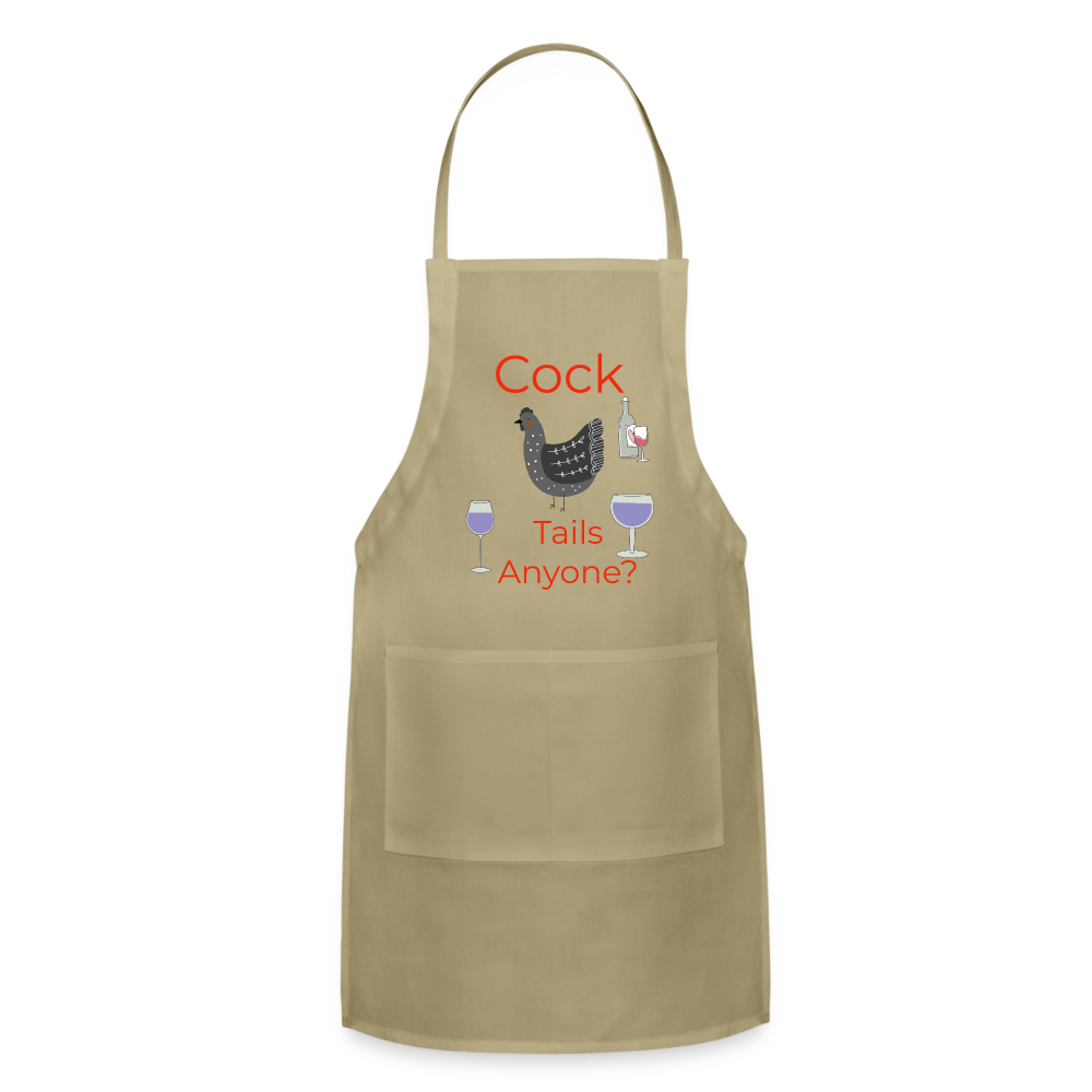 Cock Tails Adjustable Apron - khaki