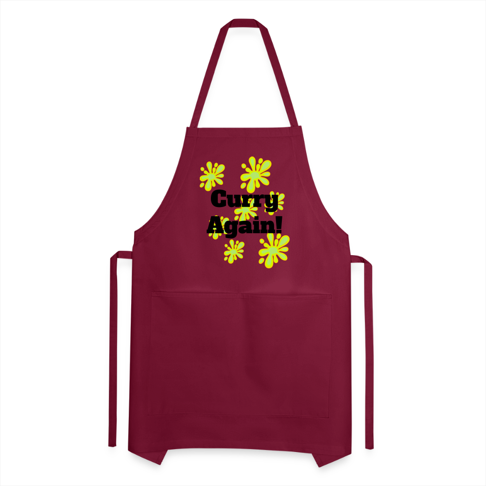Curry Again! Adjustable Apron - burgundy