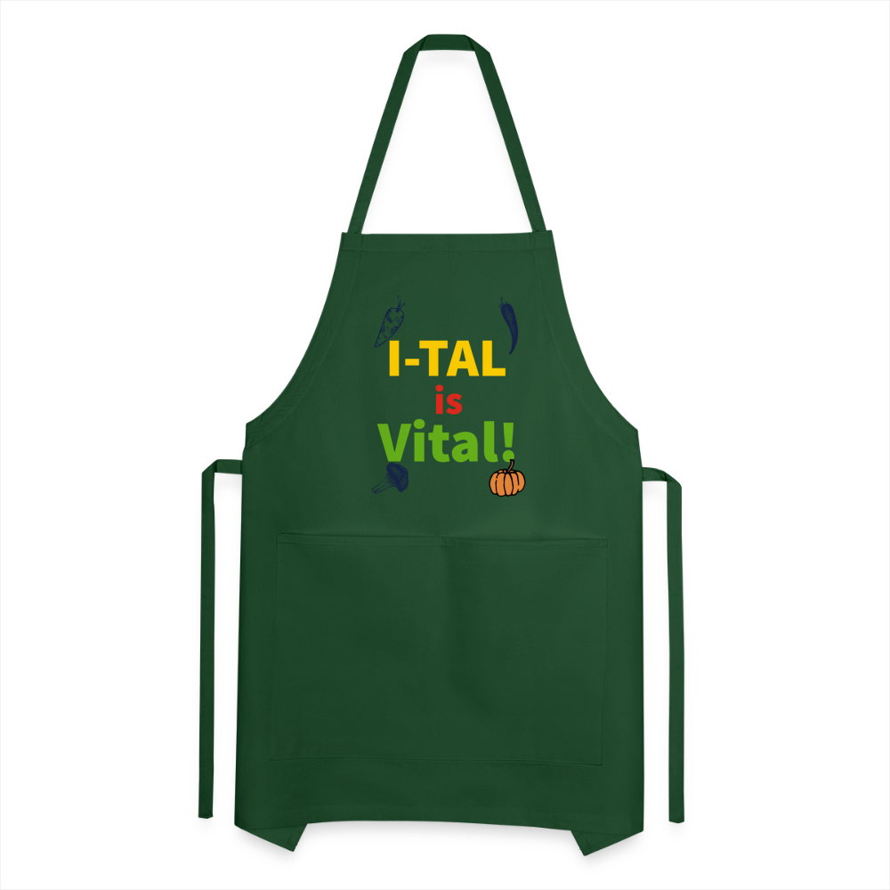 I-tal Is Vital Adjustable Apron - forest green