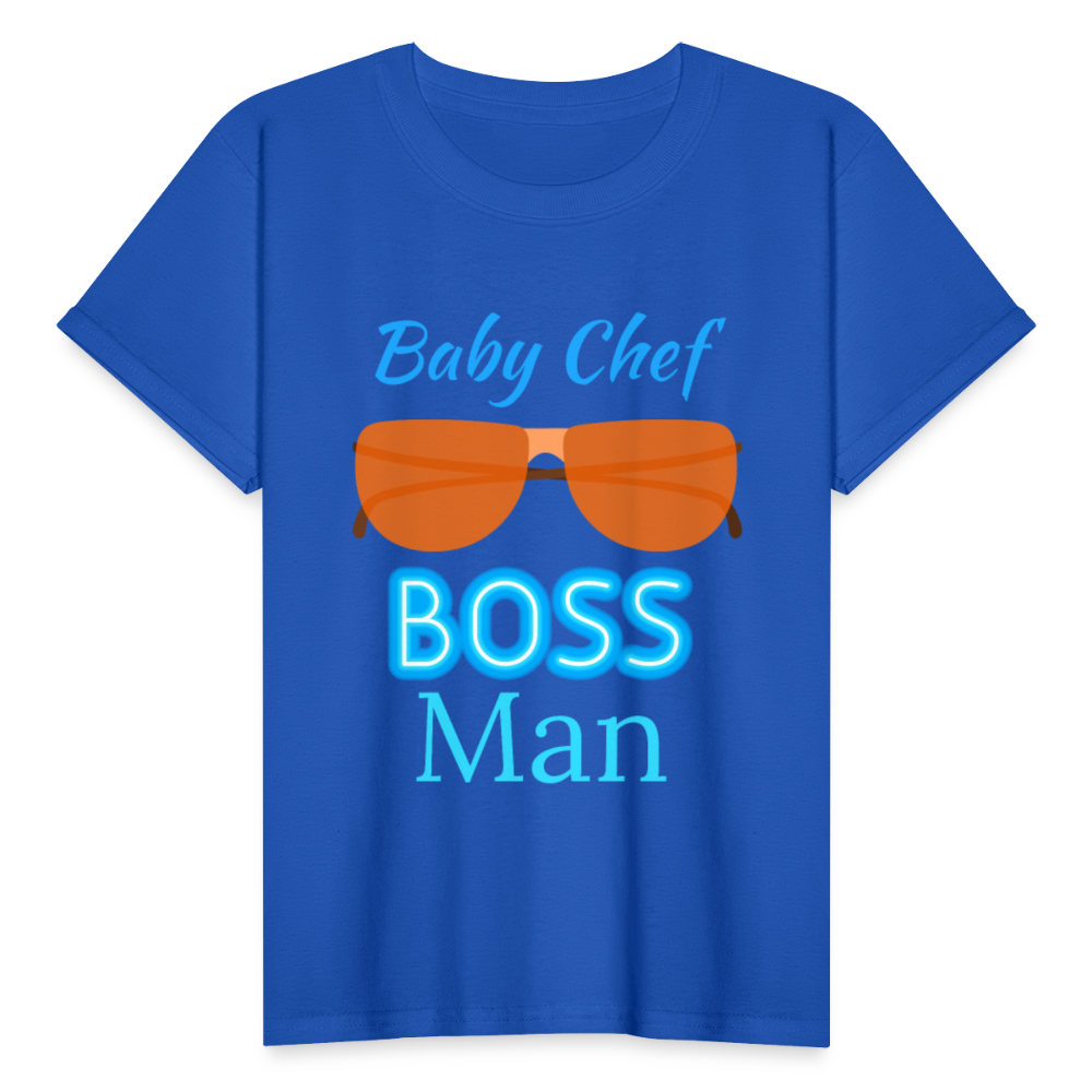 Baby Chef Boss Man Youth T-Shirt - royal blue