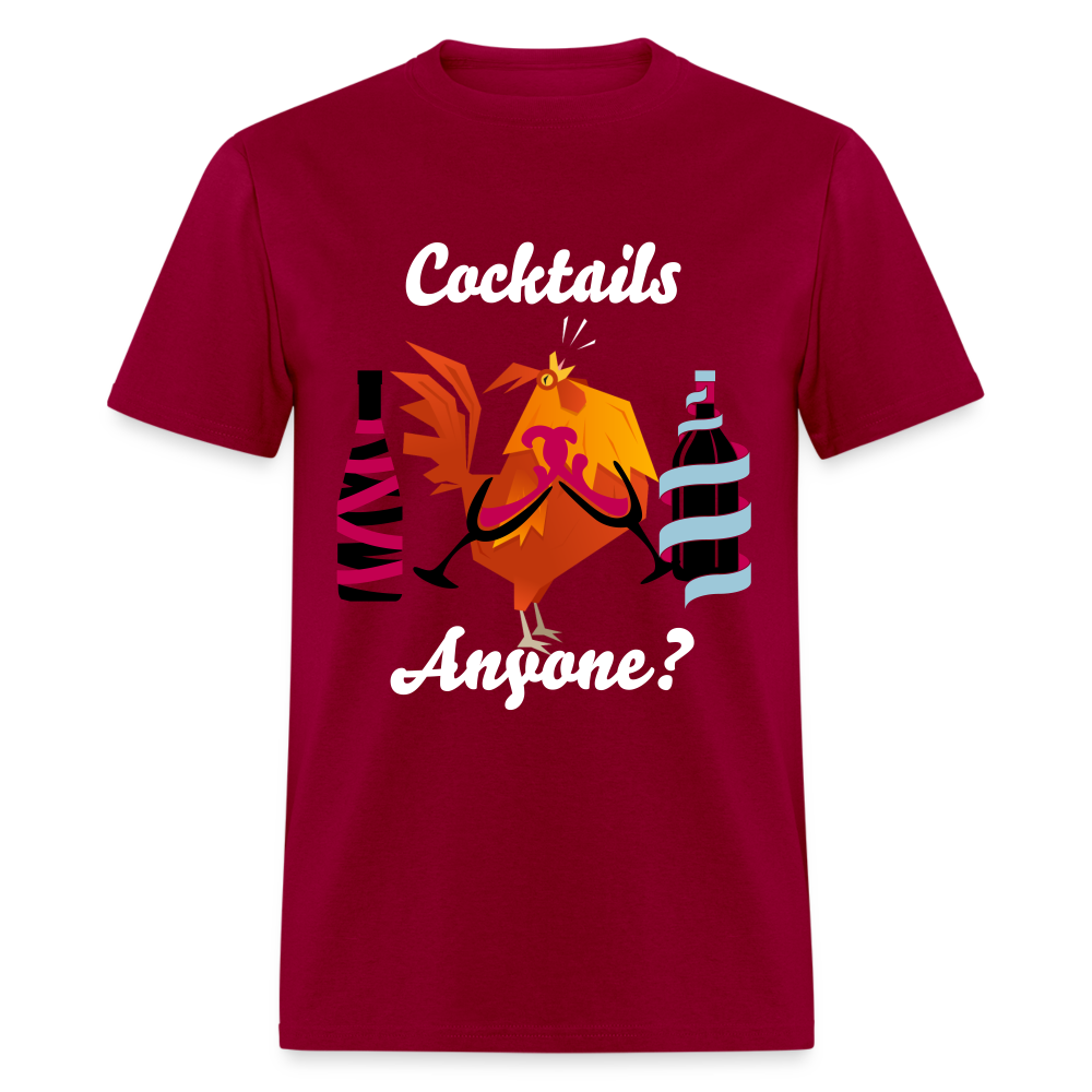 Cock Tails T-Shirt - dark red