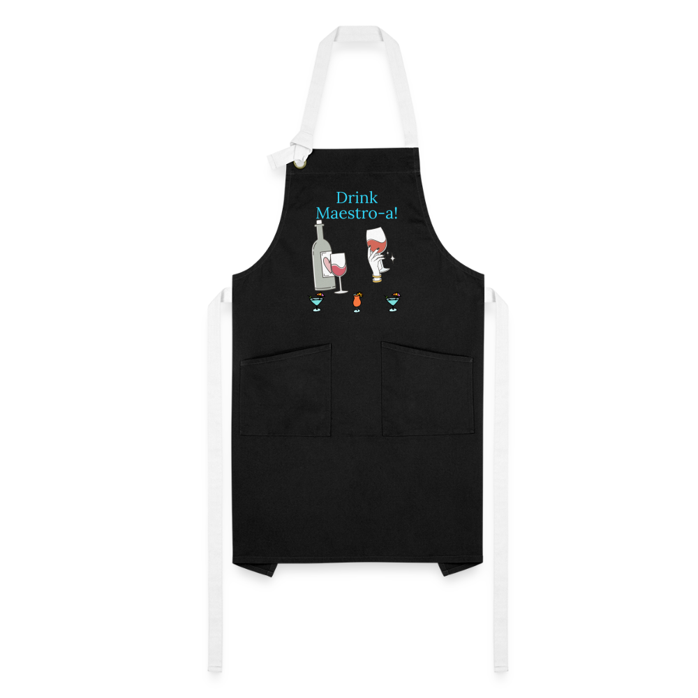 Drink Maestro-a Artisan Apron - black/white