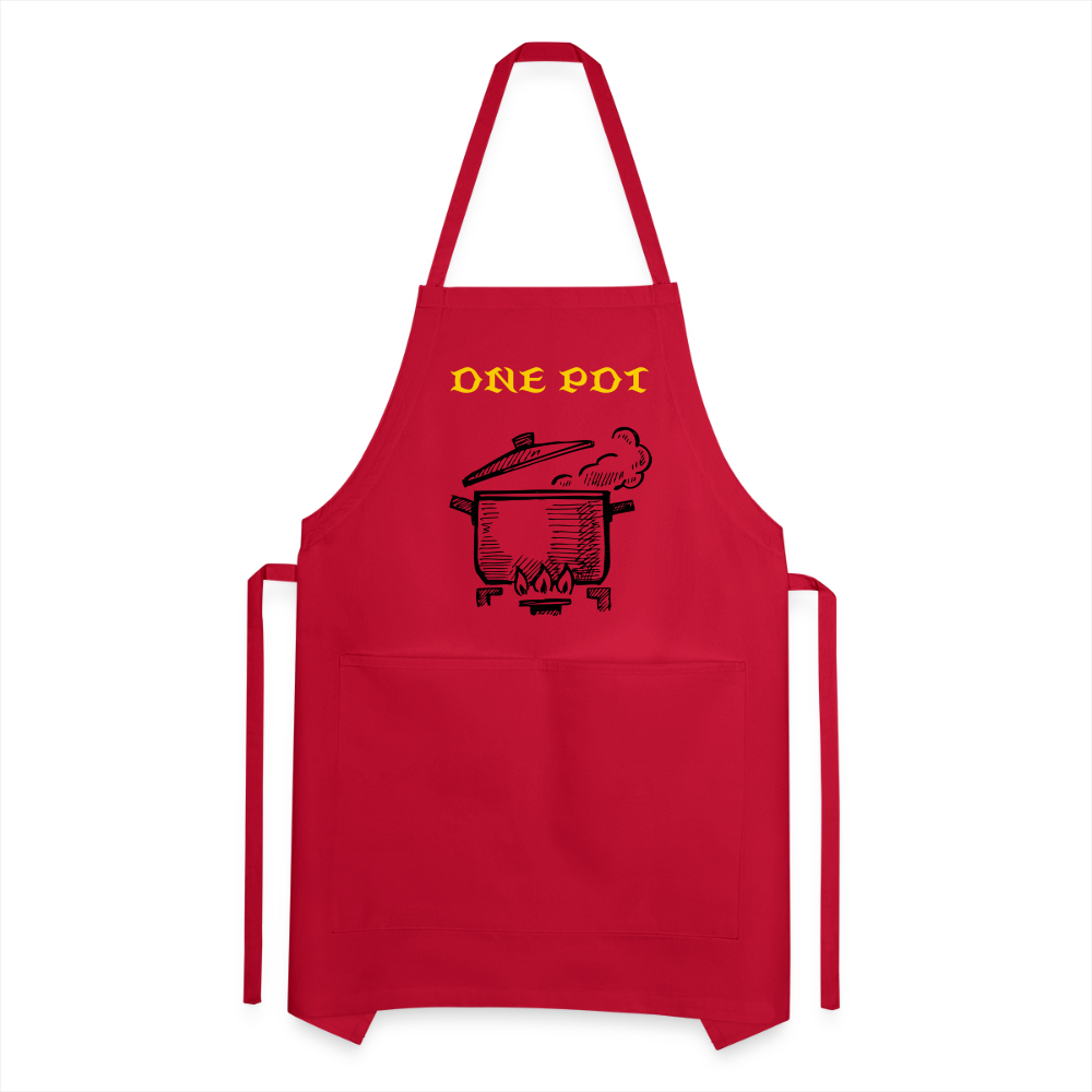 One Pot Adjustable Apron - red