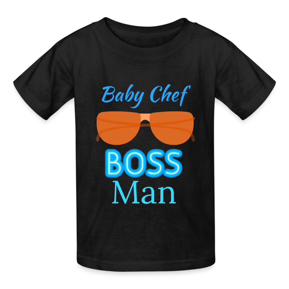 Baby Chef Boss Man Youth T-Shirt - black