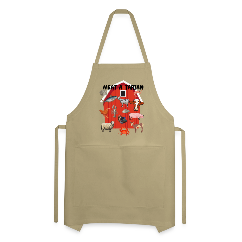 Meat-a-tarian Adjustable Apron - khaki