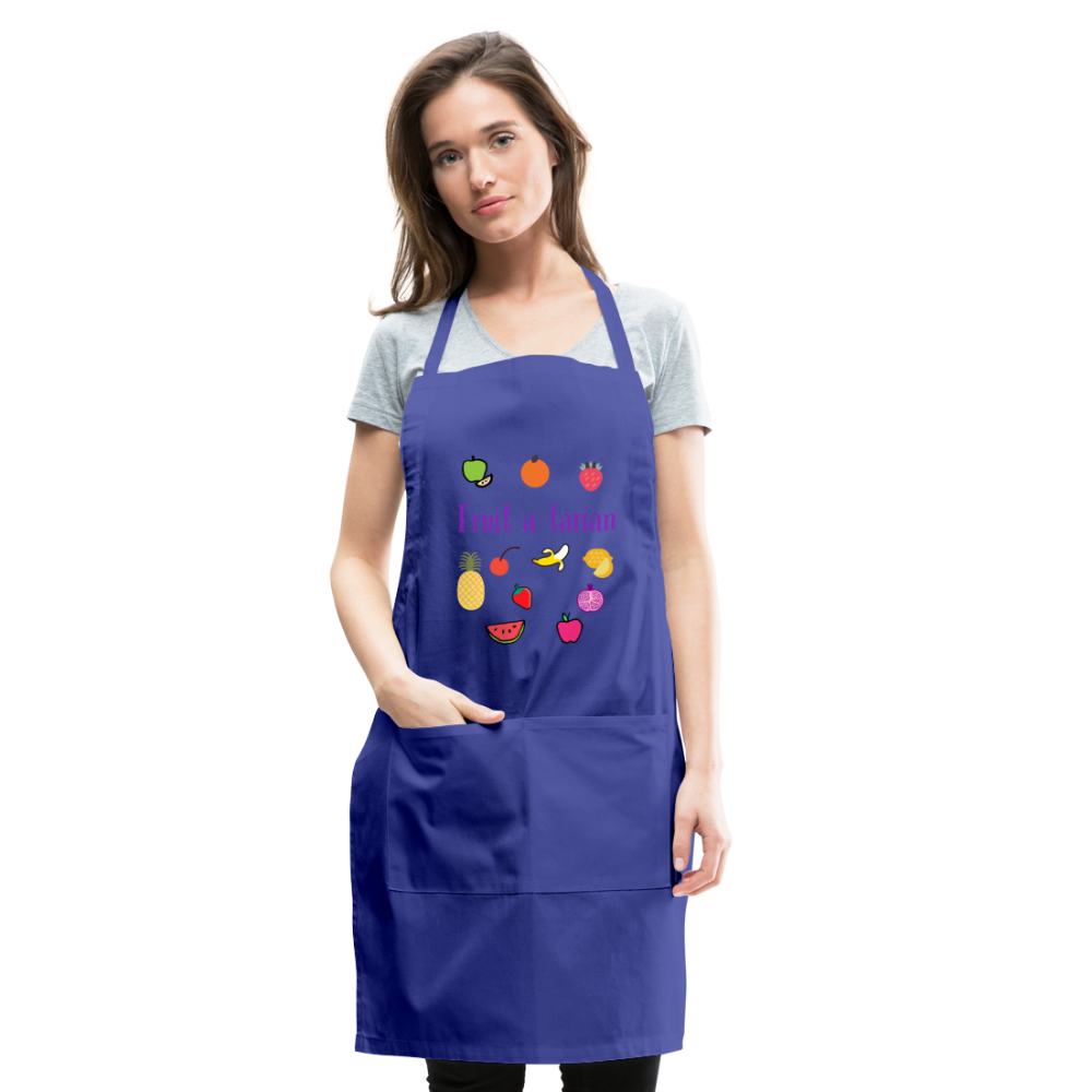 Fruit-a-tarian Adjustable Apron - royal blue