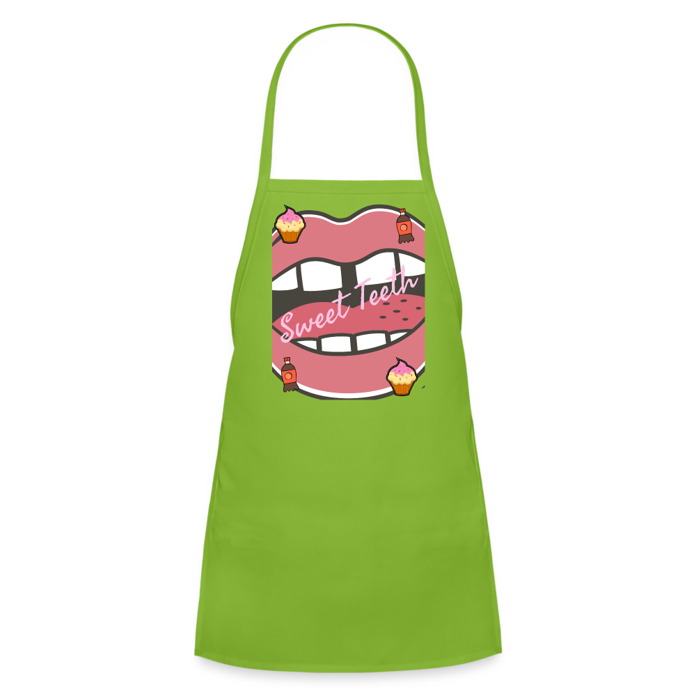Sweet Teeth Kids' Apron - lime green