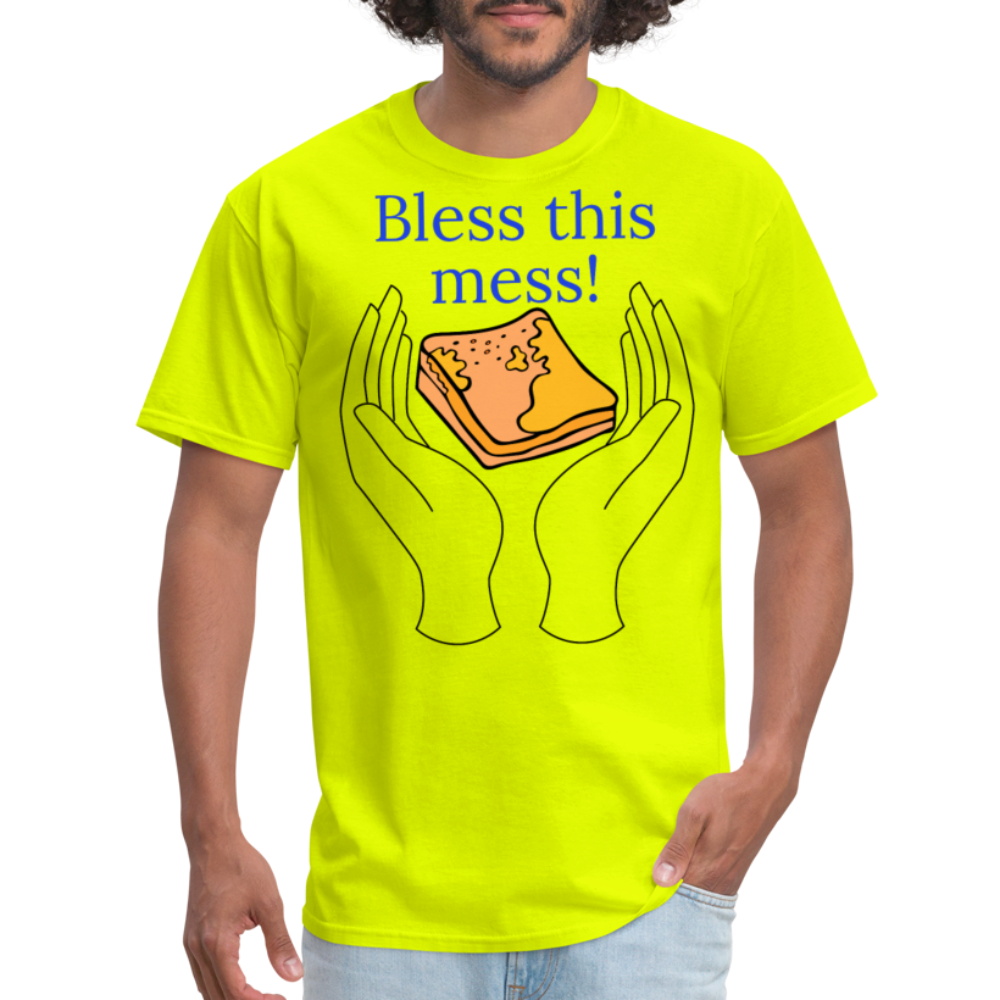 Bless This Mess T-Shirt - safety green