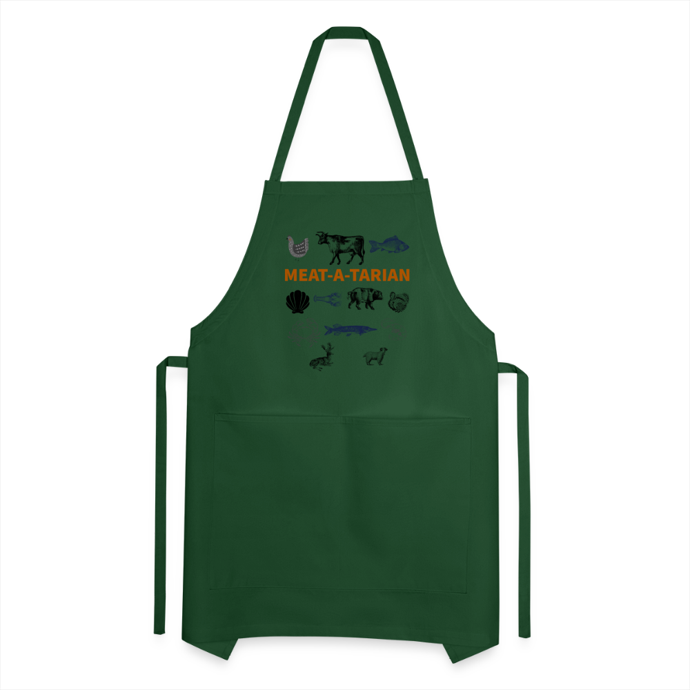 Meat-a-tarian Adjustable Apron - forest green