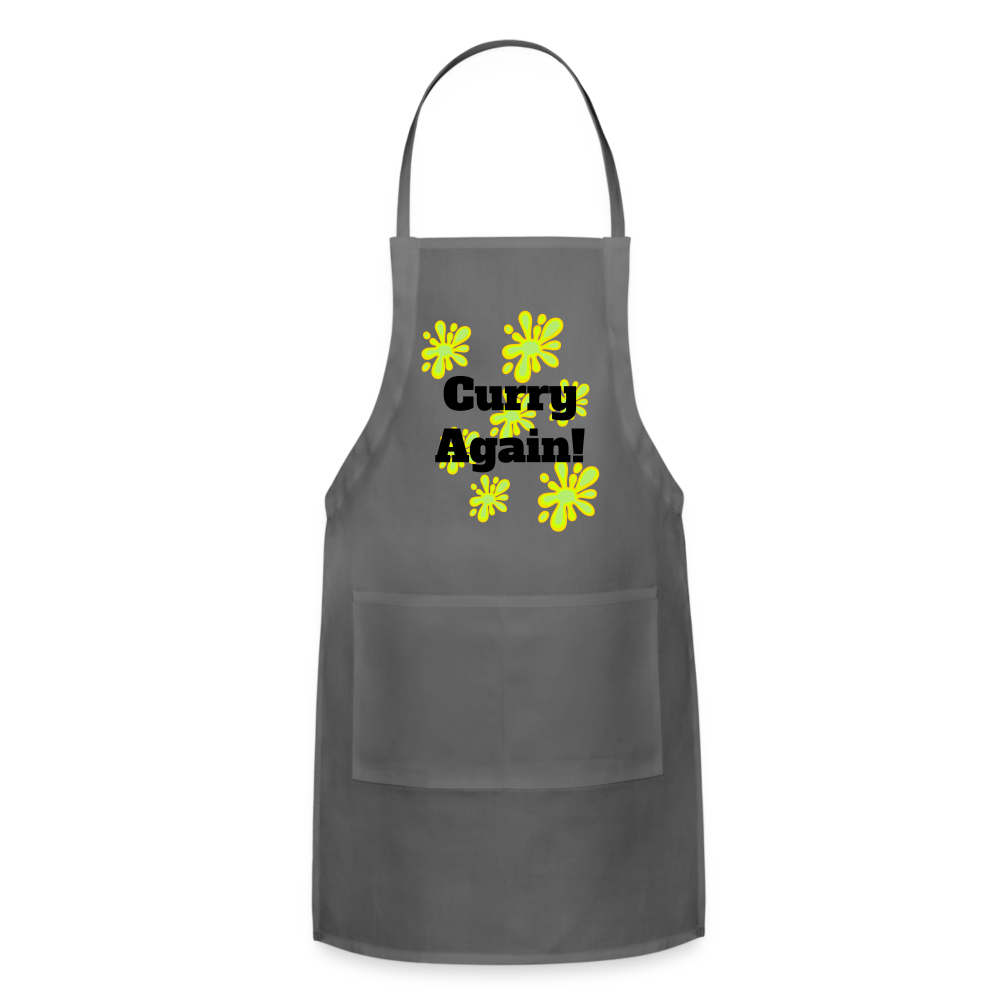 Curry Again! Adjustable Apron - charcoal