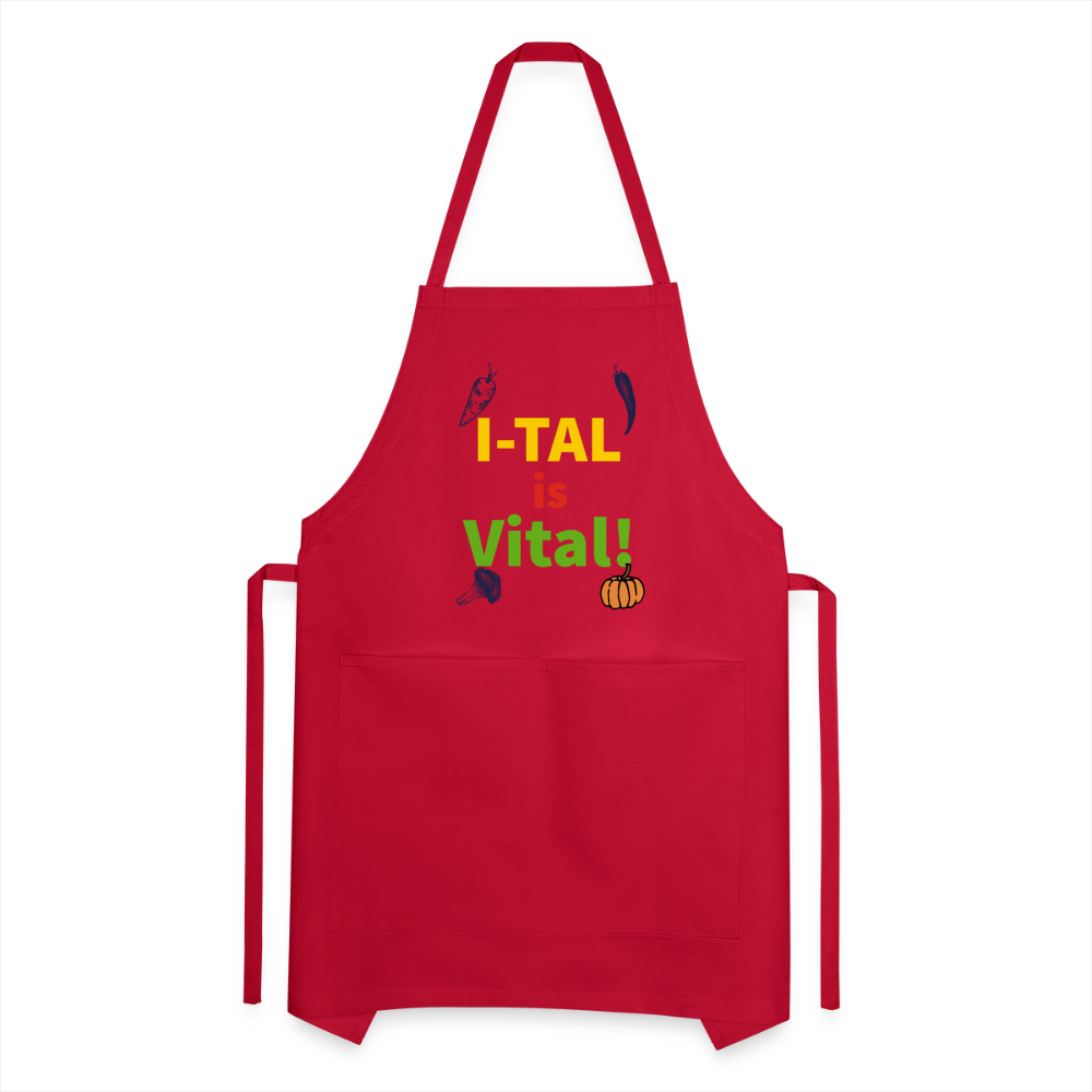 I-tal Is Vital Adjustable Apron - red