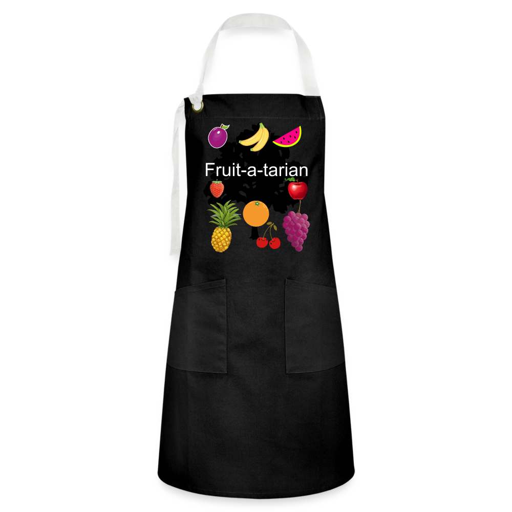 Fruit-a-tarian Artisan Apron - black/white