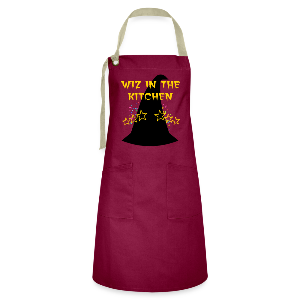 Wiz Artisan Apron - burgundy/khaki