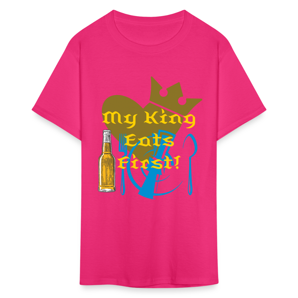 My King Eats First T-Shirt - fuchsia