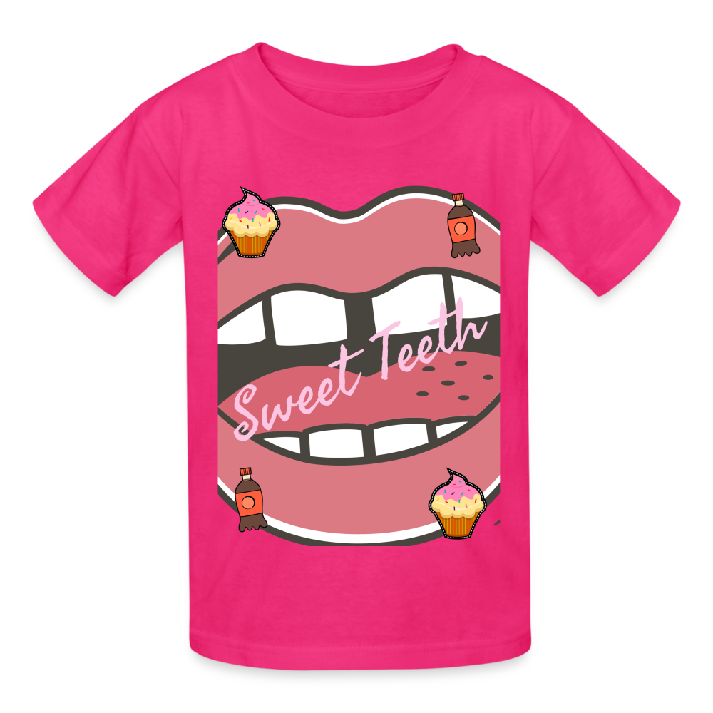 Sweet Teeth Youth T-Shirt - fuchsia