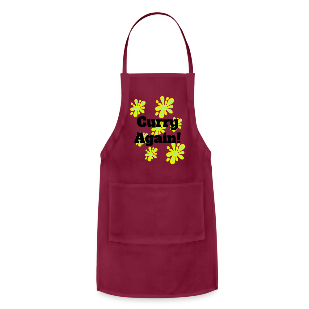 Curry Again! Adjustable Apron - burgundy