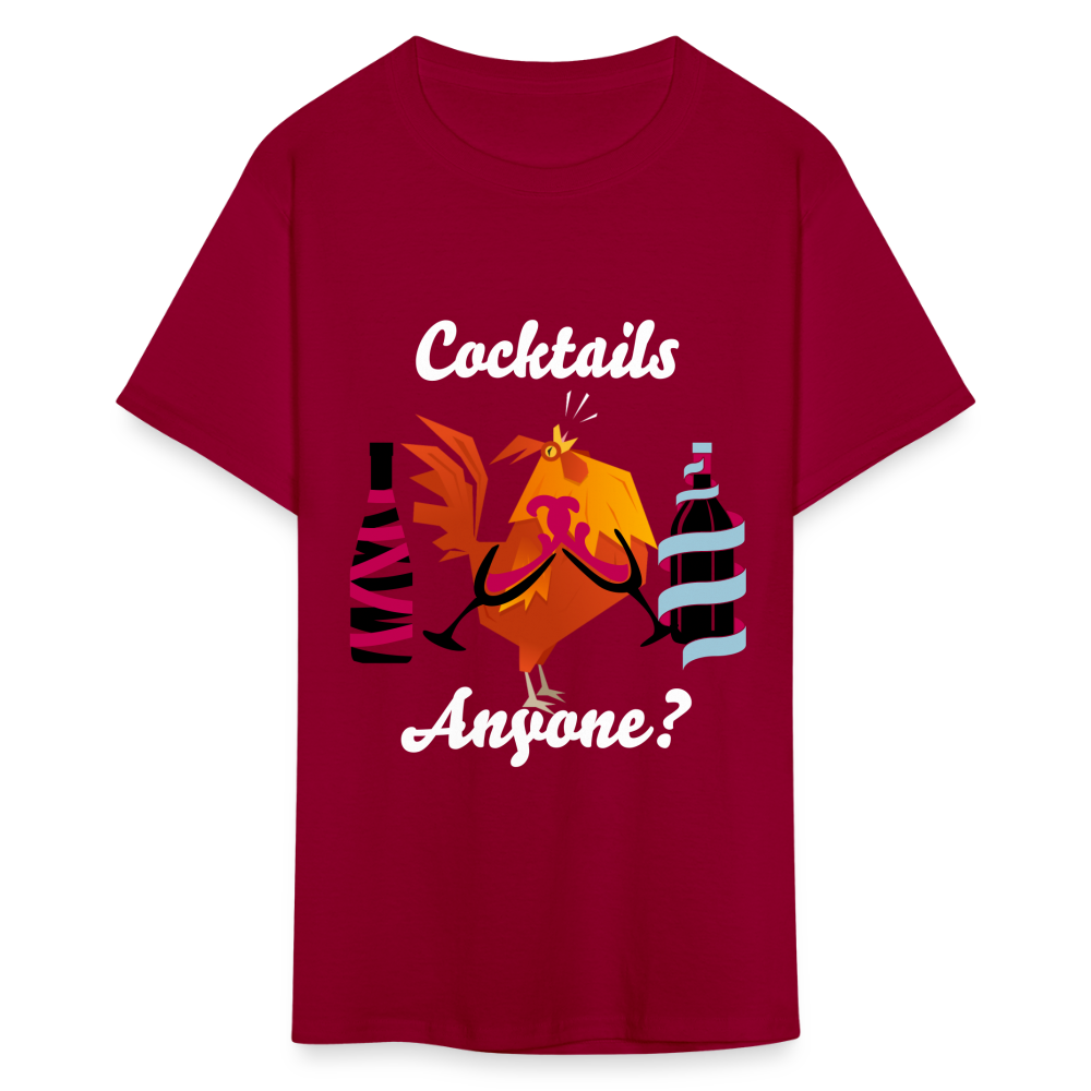 Cock Tails T-Shirt - dark red