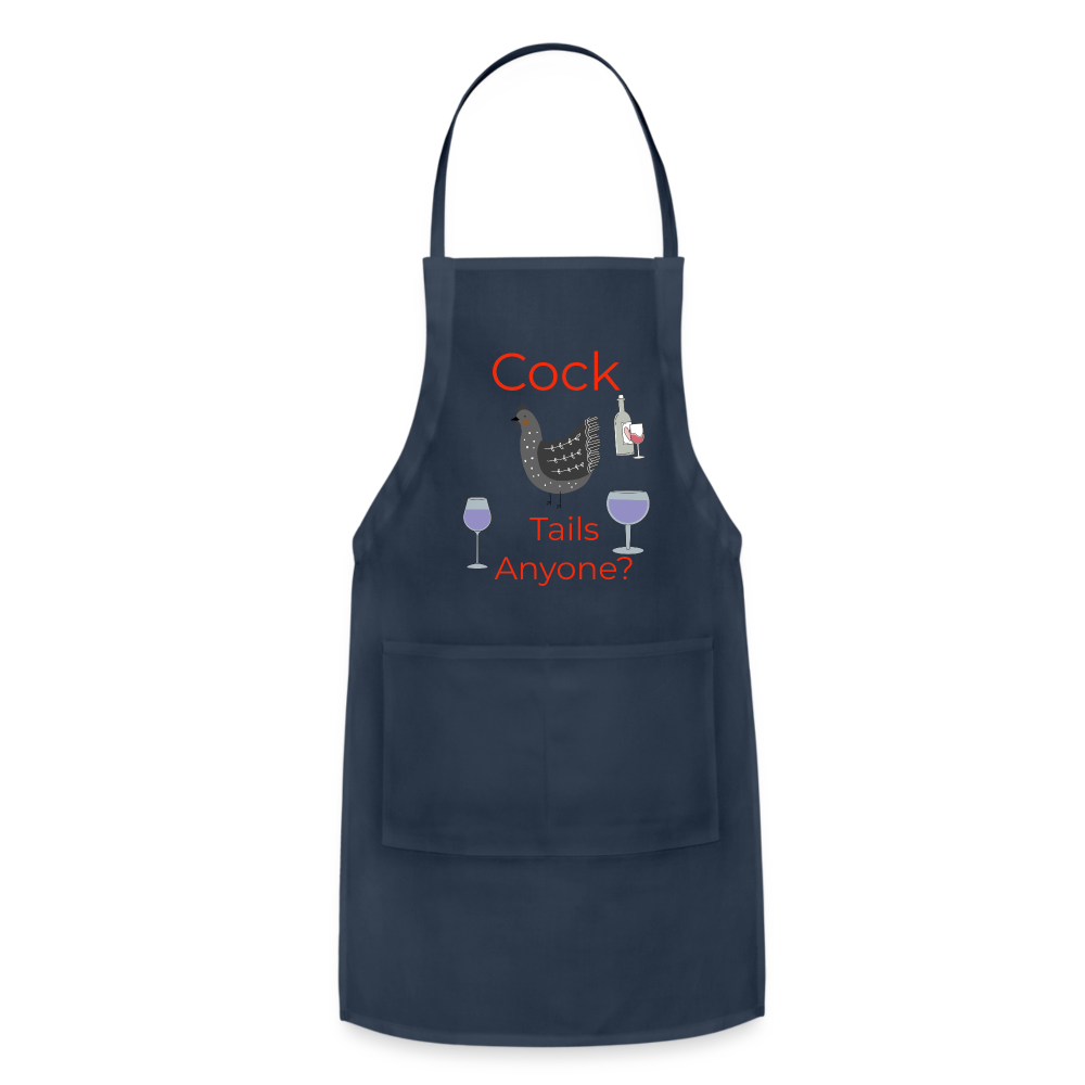 Cock Tails Adjustable Apron - navy