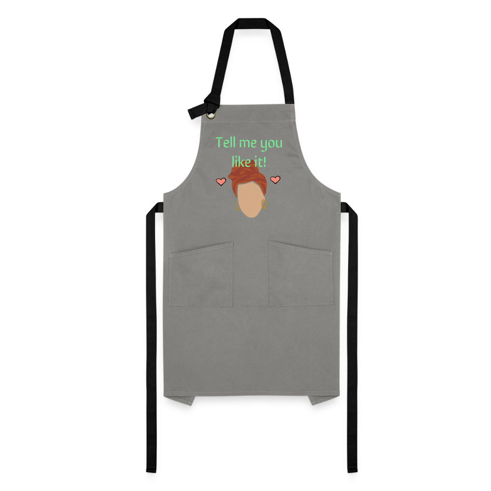Tell Me Artisan Apron - gray/black