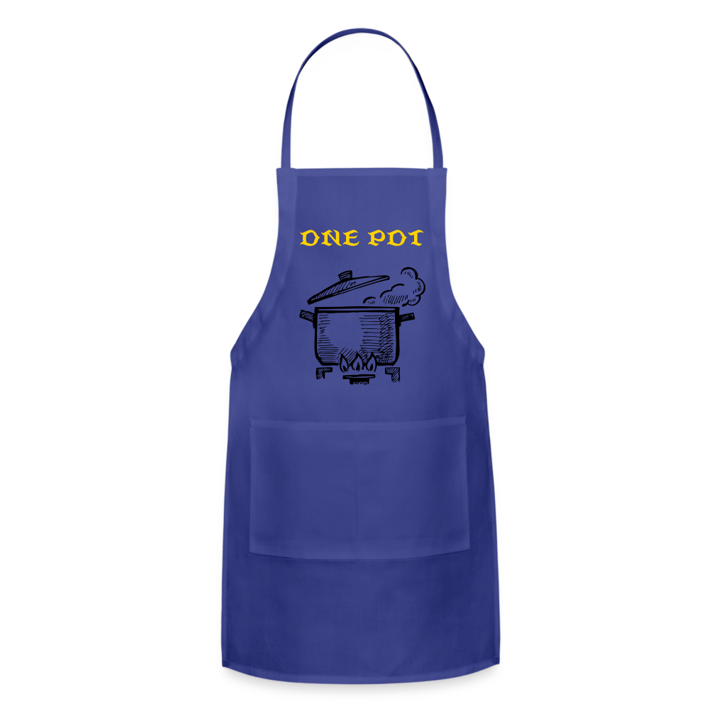 One Pot Adjustable Apron - royal blue