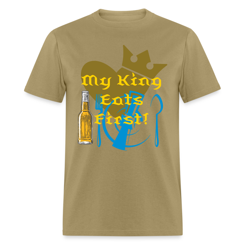 My King Eats First T-Shirt - khaki
