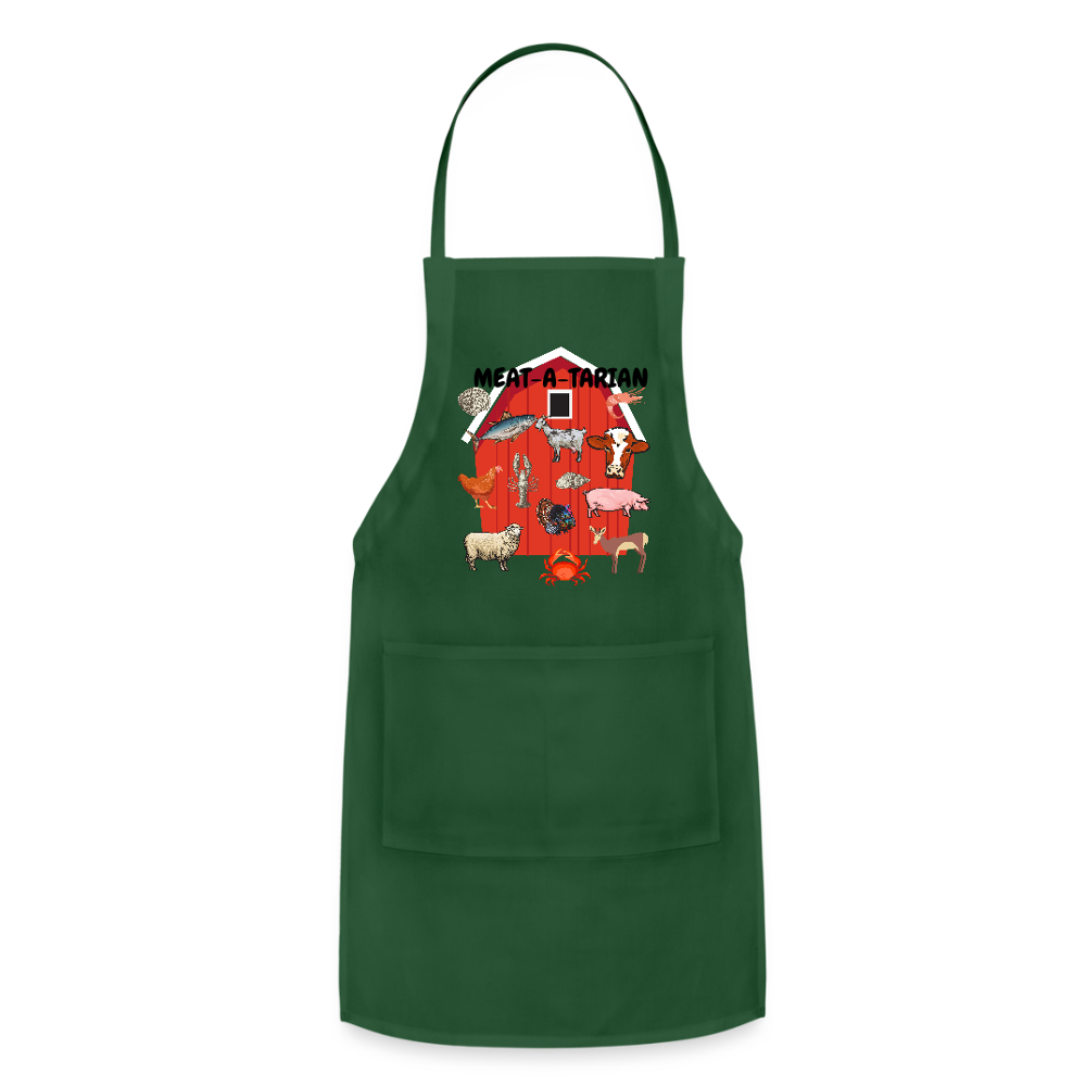 Meat-a-tarian Adjustable Apron - forest green