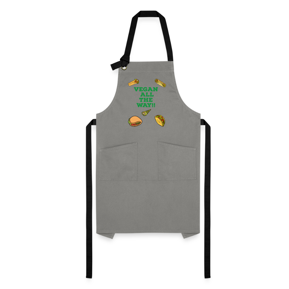 Vegan All The Way Artisan Apron - gray/black