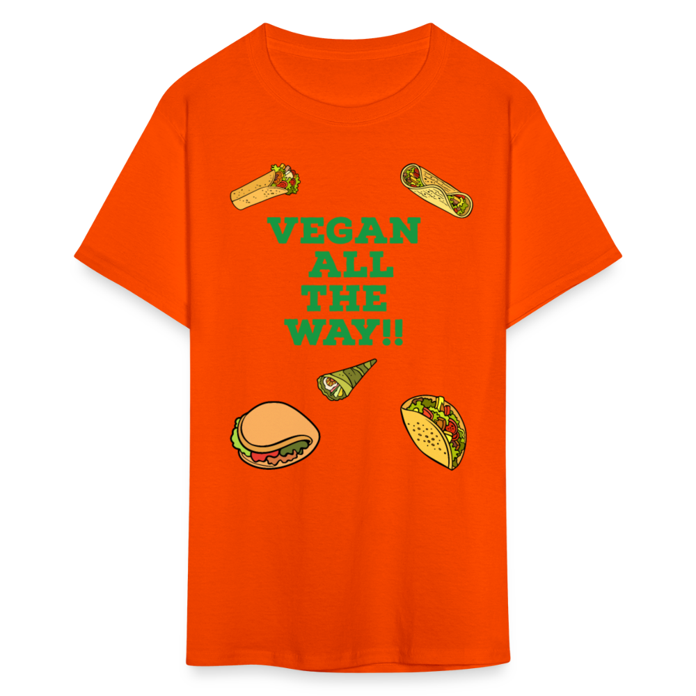 Vegan All The Way T-Shirt - orange