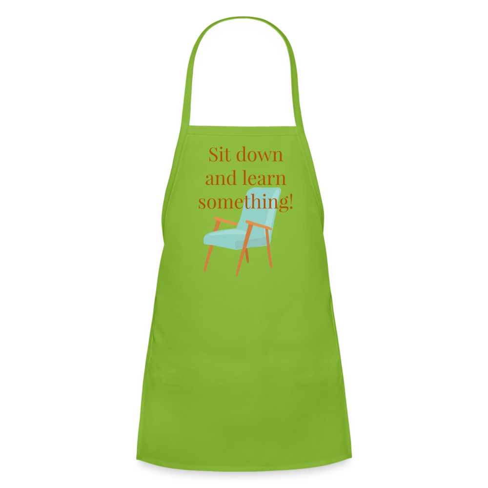 Sit Down Kids' Apron - lime green