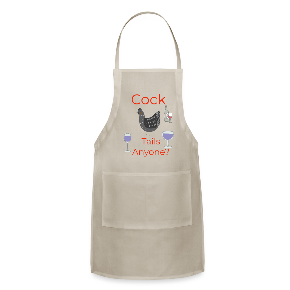 Cock Tails Adjustable Apron - natural
