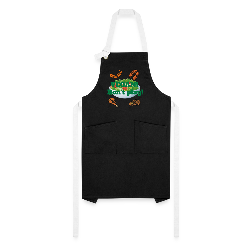 Vegan Artisan Apron - black/white