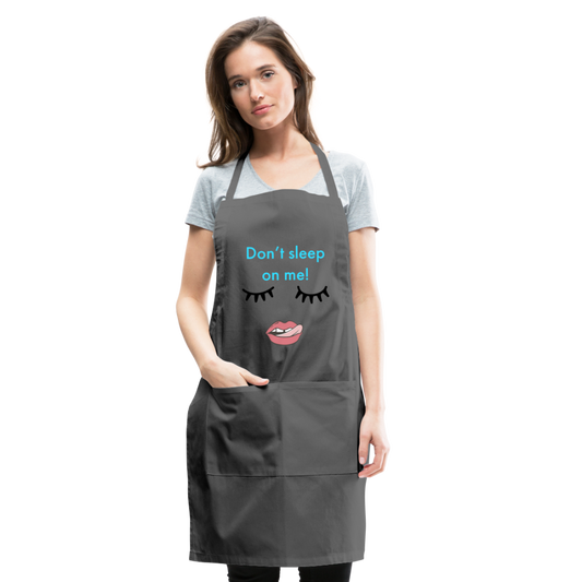 Don't Sleep Adjustable Apron - charcoal