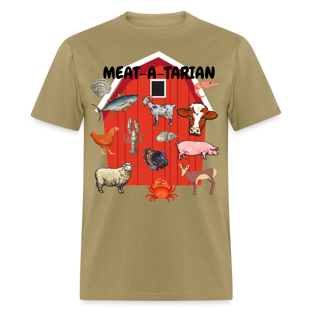 Meat-a-tarian Unisex Classic T-Shirt - khaki