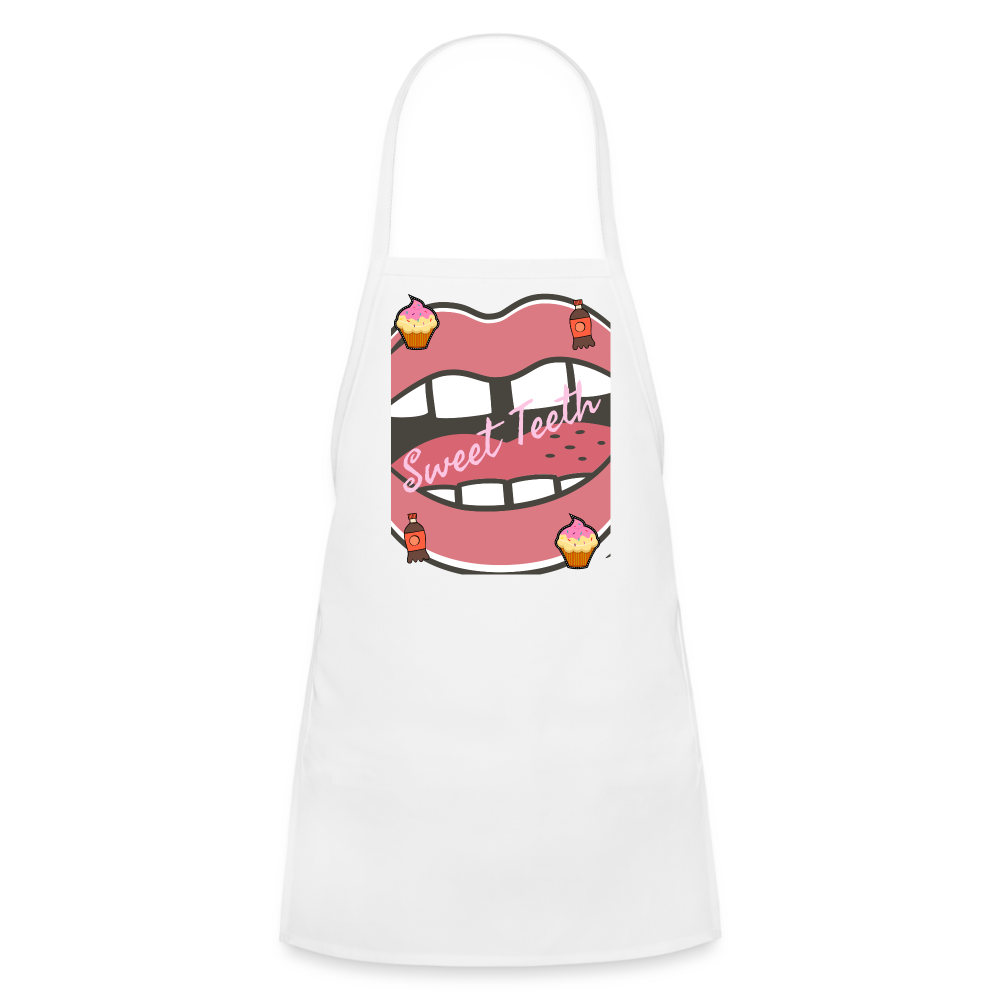 Sweet Teeth Kids' Apron - white