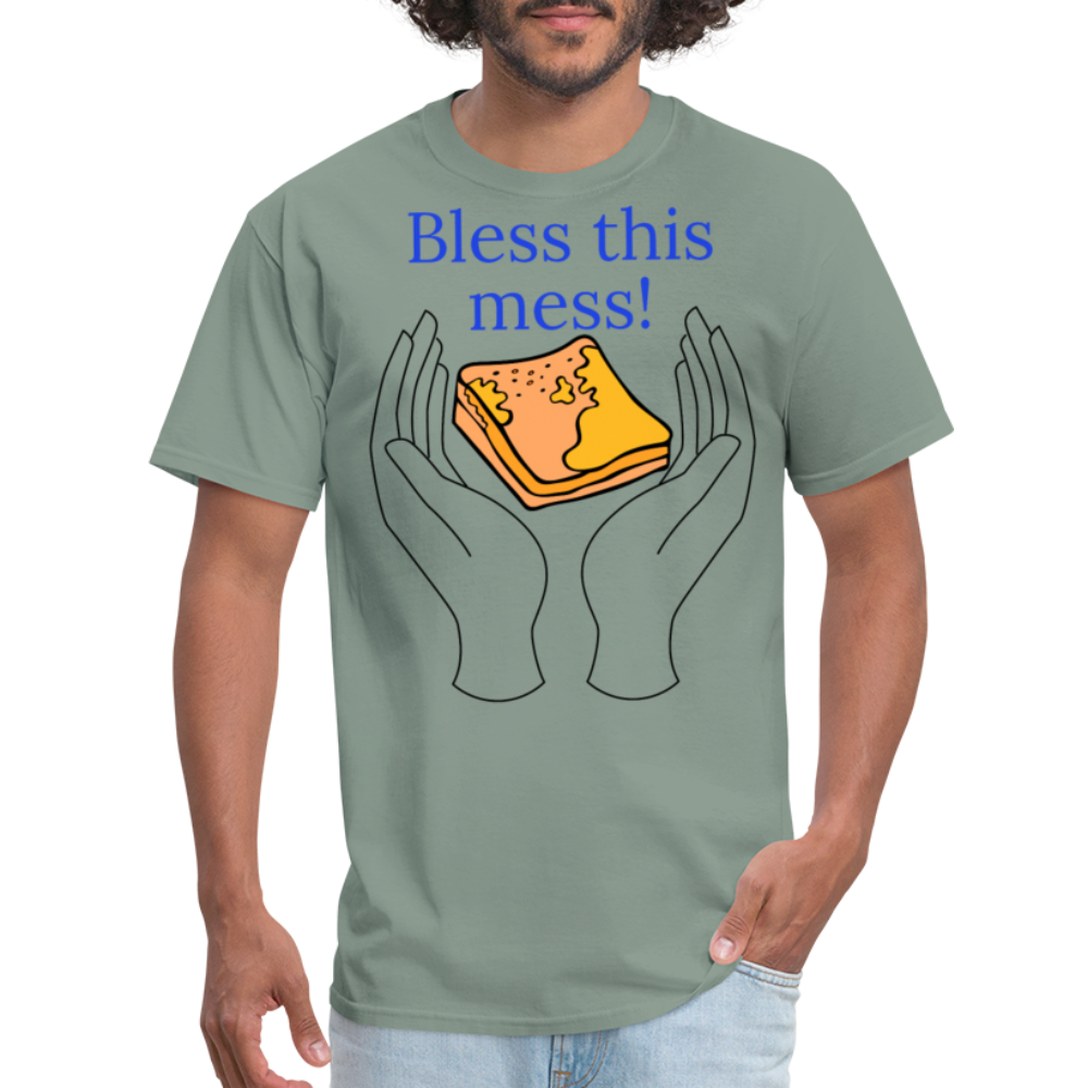 Bless This Mess T-Shirt - sage