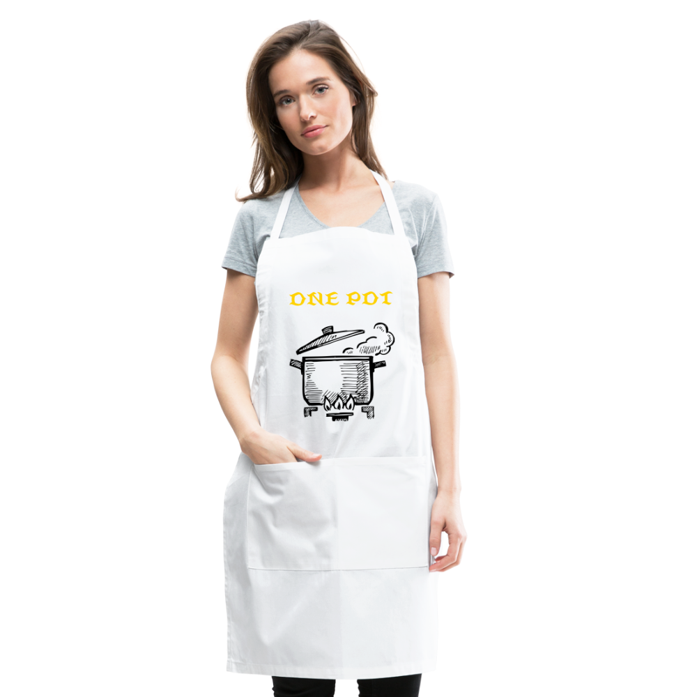 One Pot Adjustable Apron - white