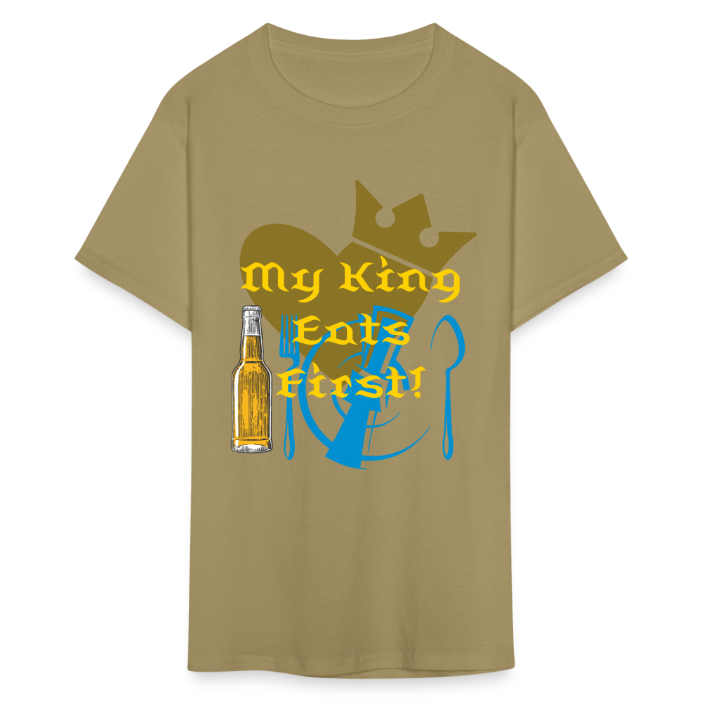 My King Eats First T-Shirt - khaki