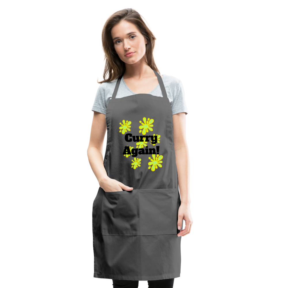 Curry Again! Adjustable Apron - charcoal