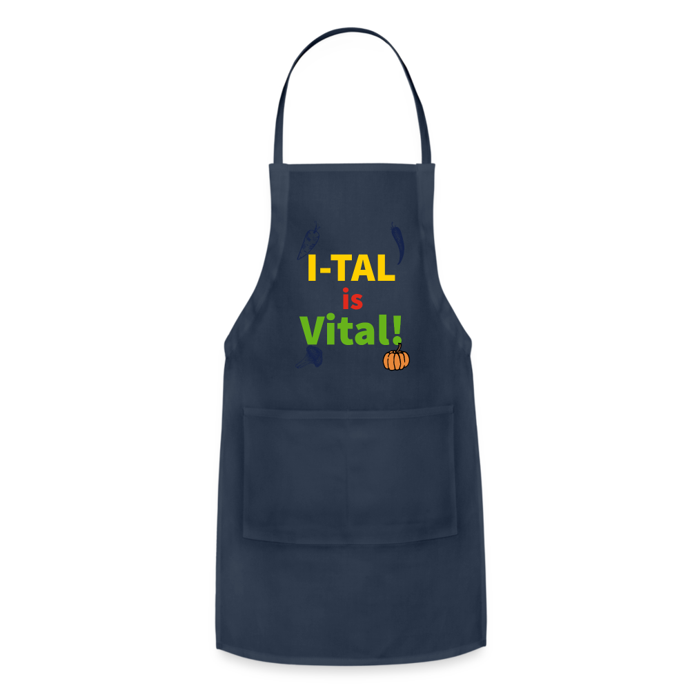 I-tal Is Vital Adjustable Apron - navy