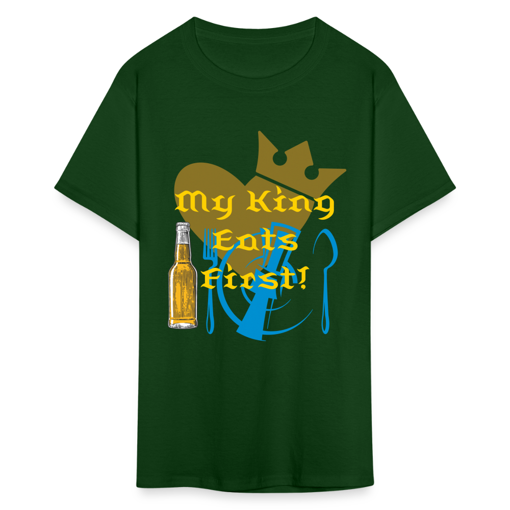 My King Eats First T-Shirt - forest green