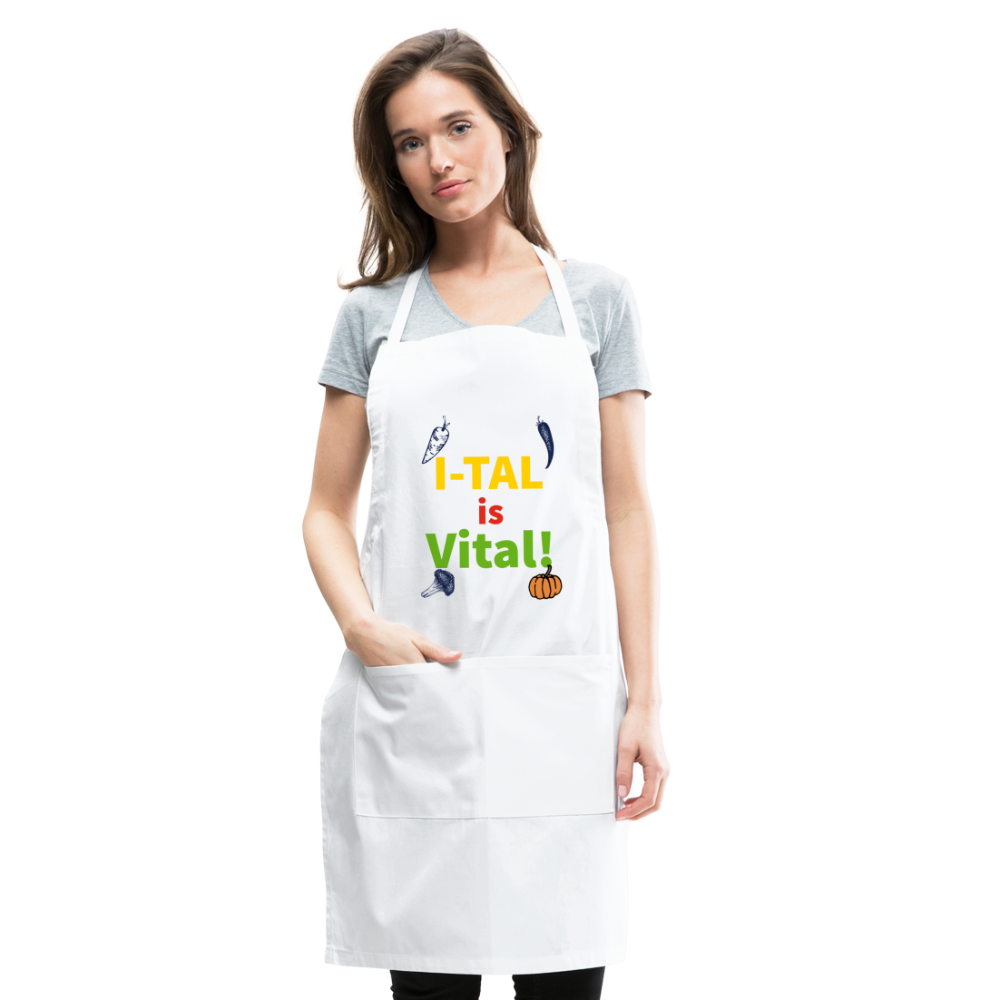 I-tal Is Vital Adjustable Apron - white