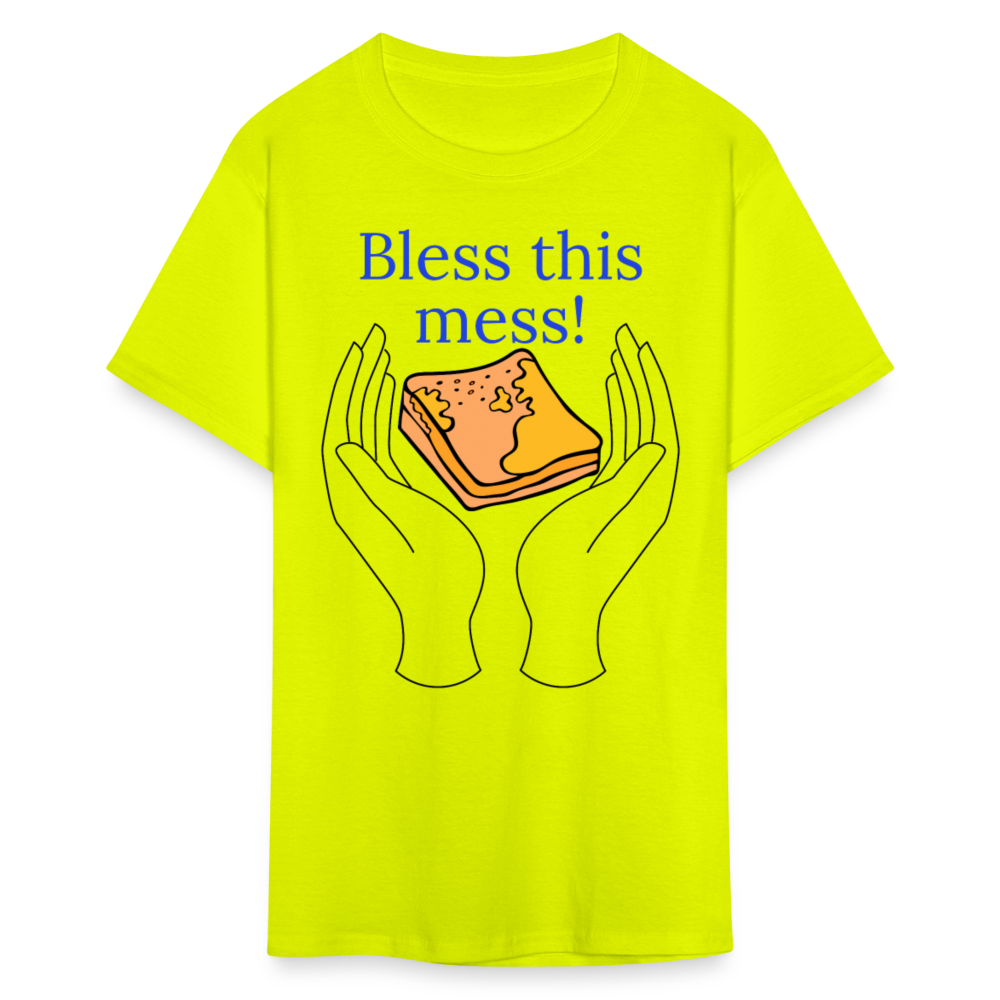 Bless This Mess T-Shirt - safety green