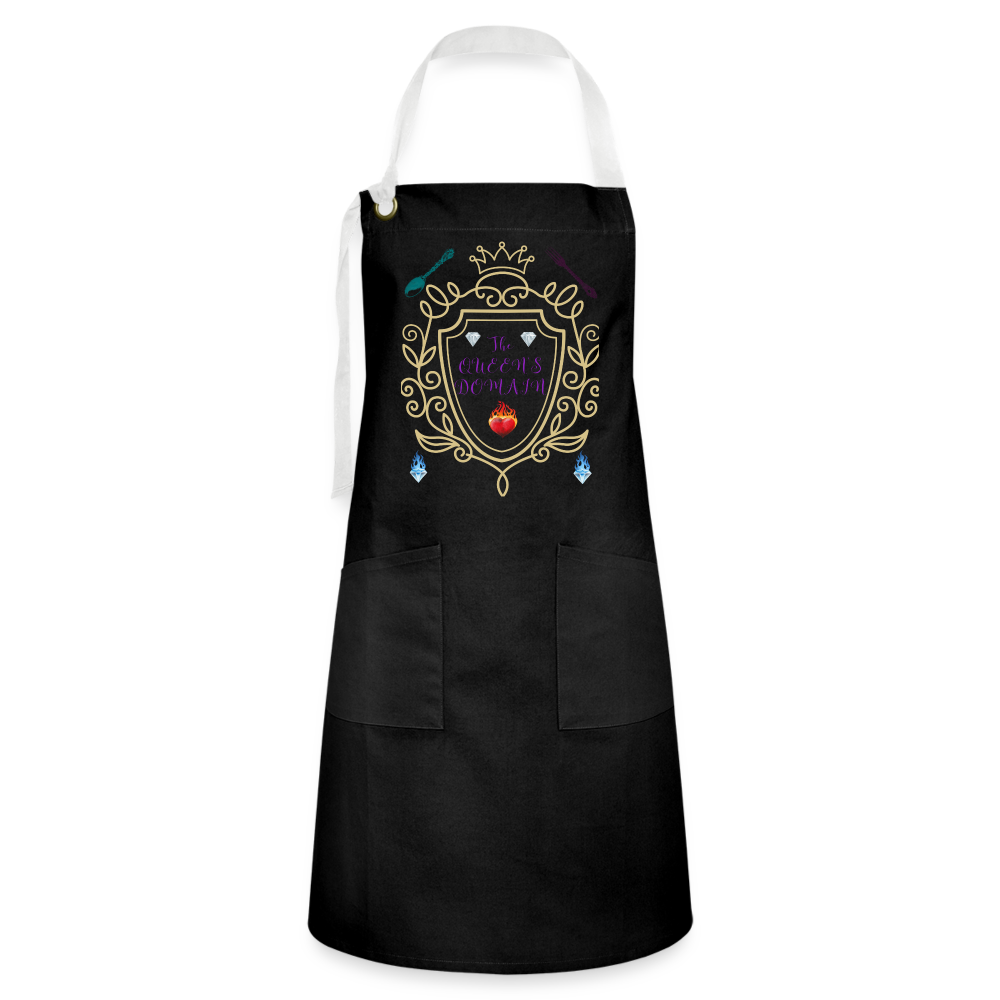 Queen's Domain Artisan Apron - black/white