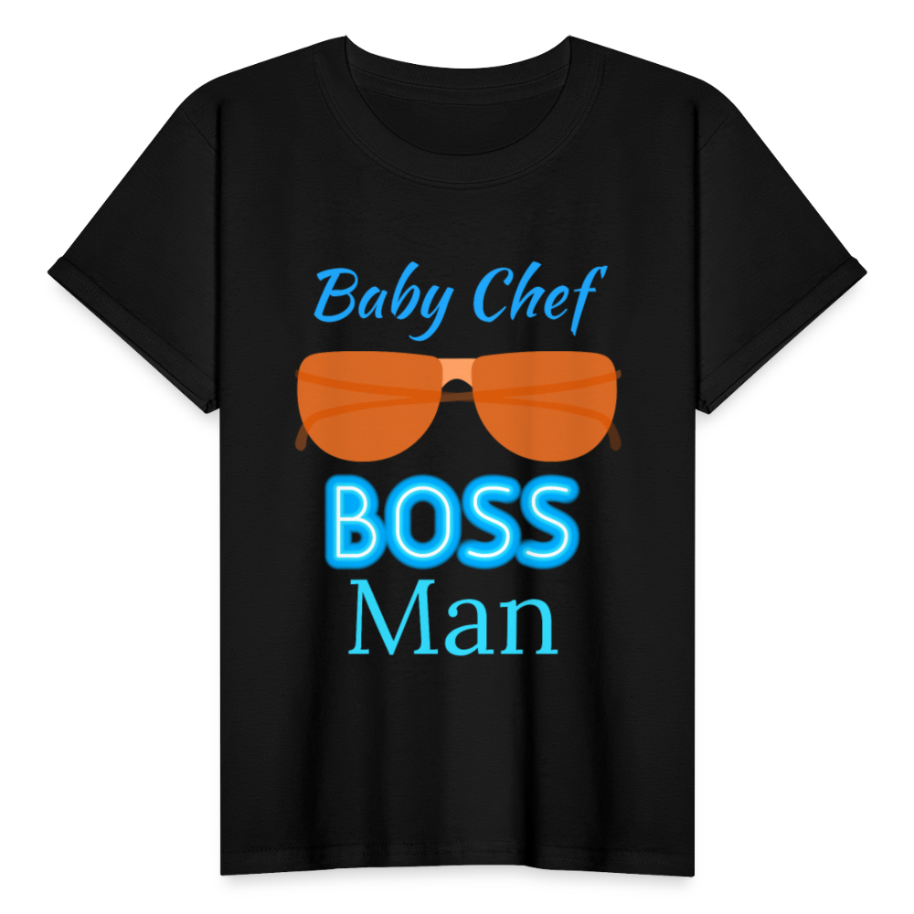 Baby Chef Boss Man Youth T-Shirt - black