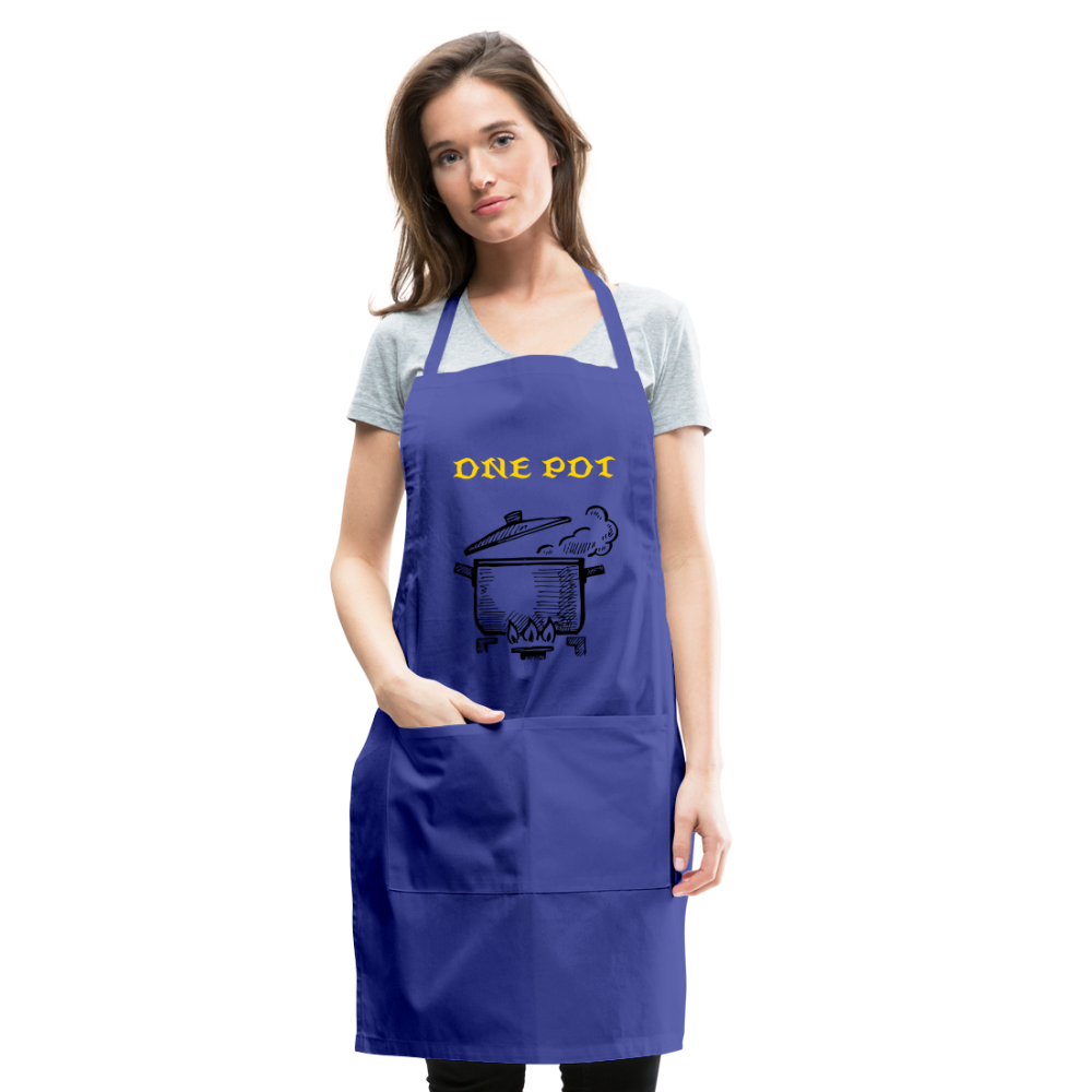 One Pot Adjustable Apron - royal blue