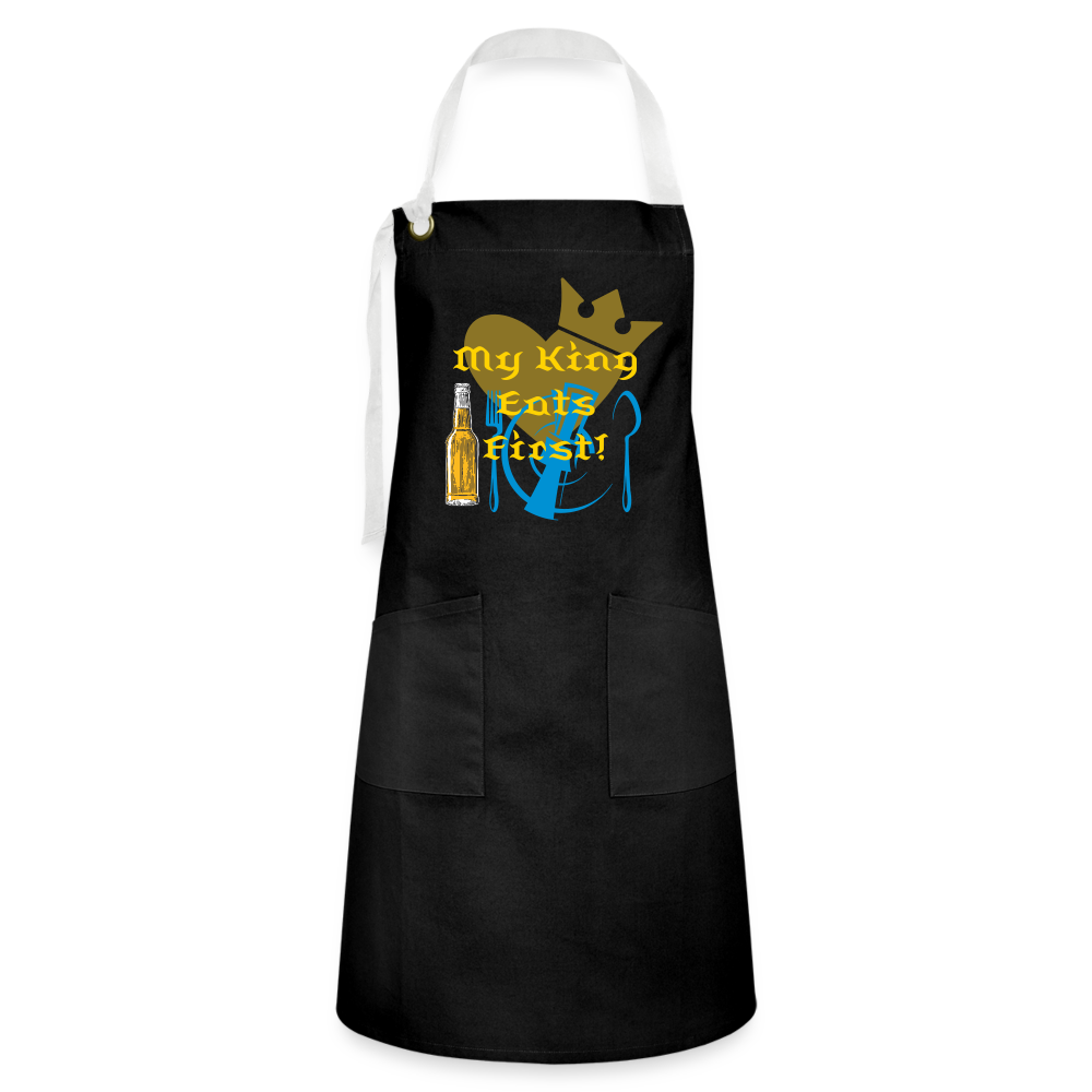 My King Artisan Apron - black/white