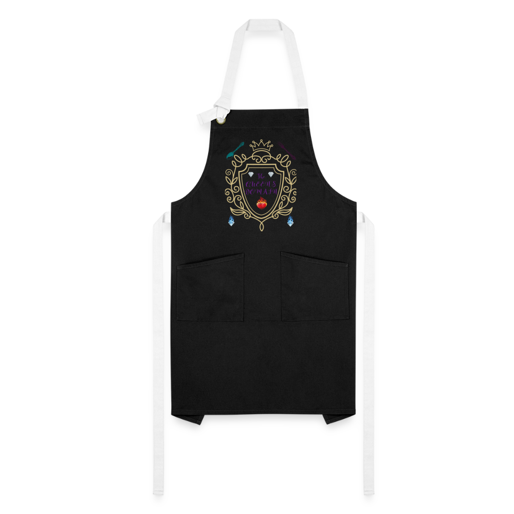 Queen's Domain Artisan Apron - black/white